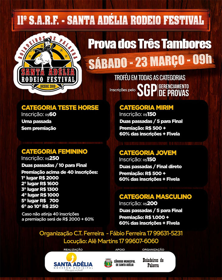 Prova de Três Tambores do Santa Adélia Rodeio Festival (SP)