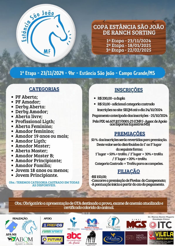 Copa Estância São João de Ranch Sorting em Campo Grande 