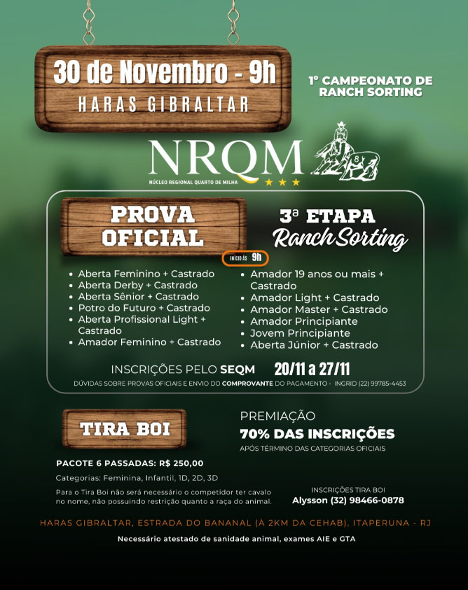 3ª Etapa do Campeonato de Ranch Sorting em Itaperuna (RJ)
