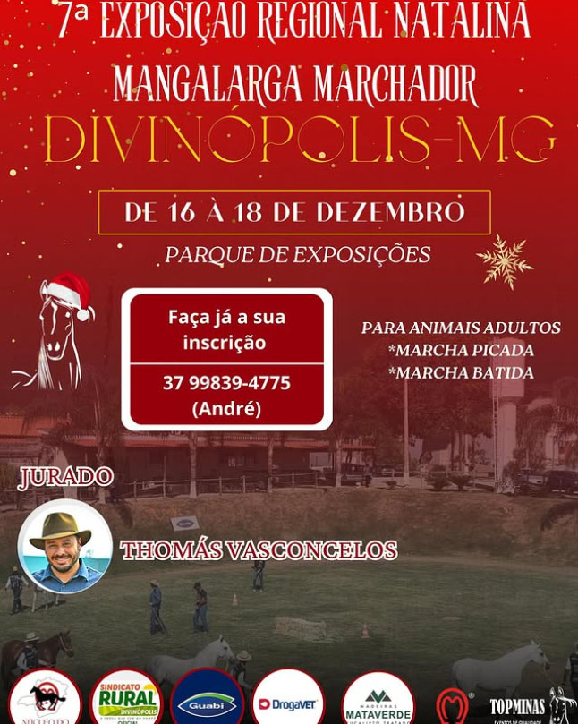 7ª Exposição Regional Natalina do Mangalarga Marchador em Divinópolis (MG)