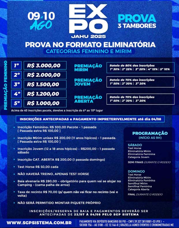 Prova de Três Tambores Expo Jaú (SP)