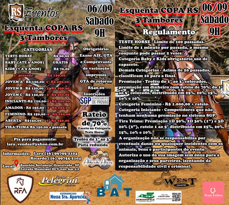 Esquenta Copa RS de Três Tambores em Descalvado 