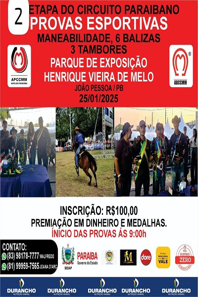 II Etapa do Circuito Paraibano de Provas Esportivas do Mangalarga Marchador