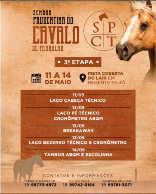 3º Semana Prudentina do Cavalo de Trabalho em Regente Feijó (SP)