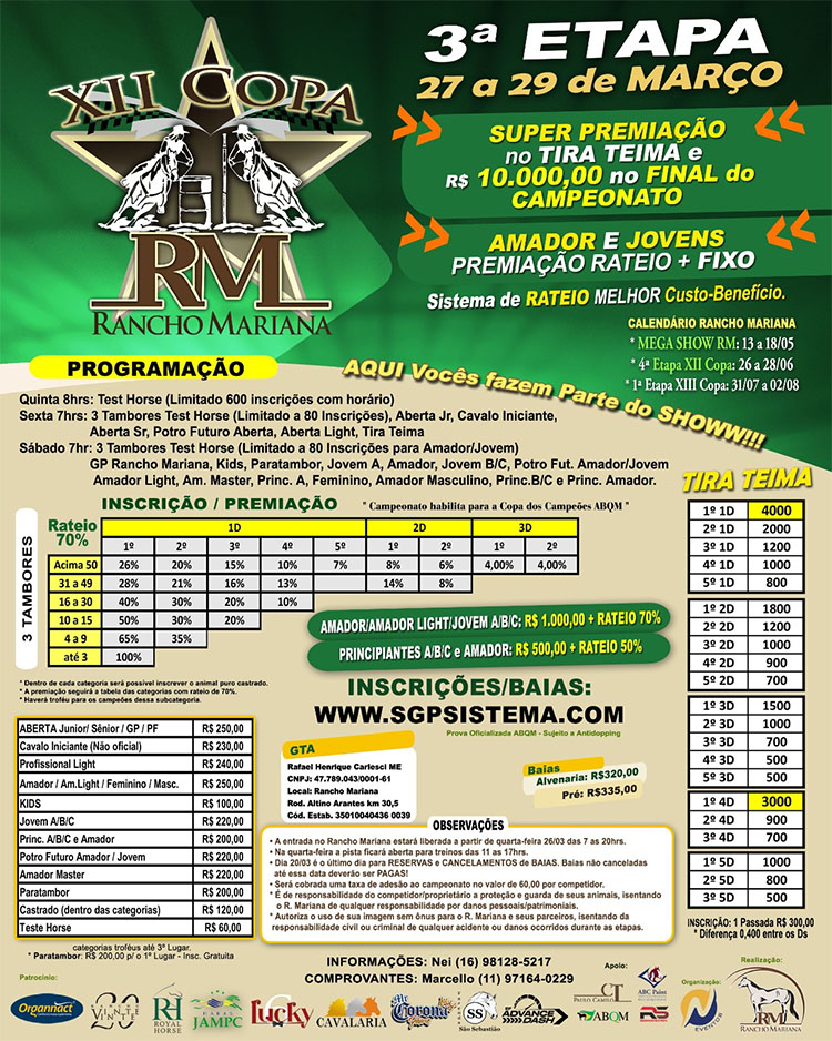 XII Copa Rancho Mariana em Altinópolis (SP)
