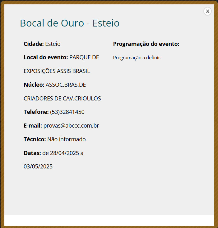 Bocal de Ouro em Esteio 