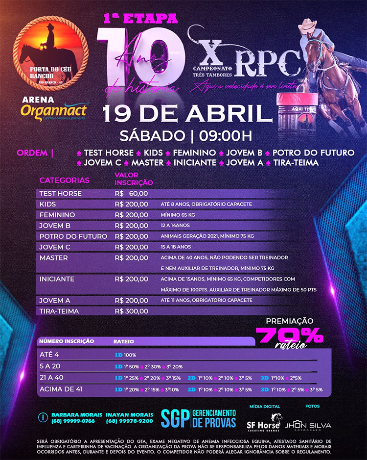 1ª Etapa do Campeonato de Três Tambores Rancho Porta do Céu em Rio Branco (AC)