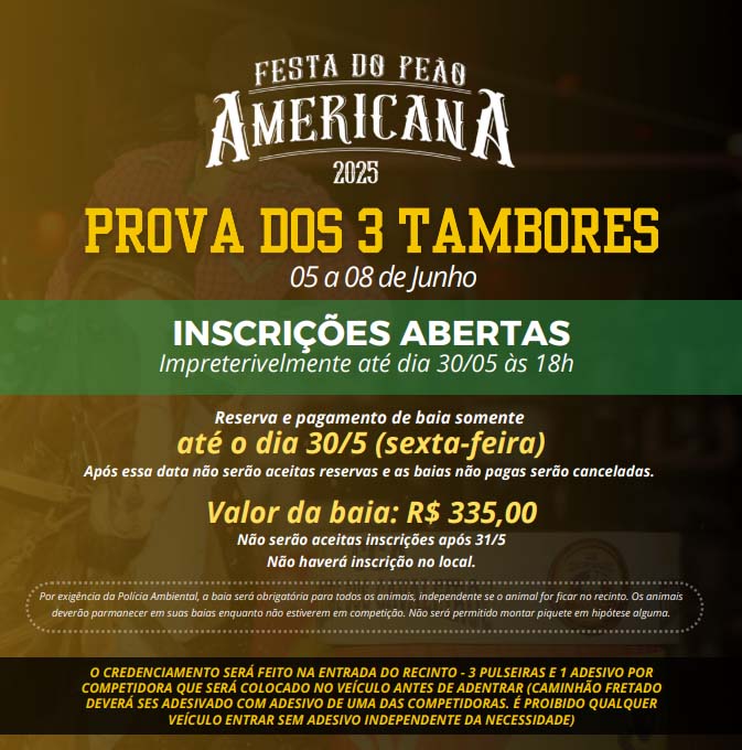 Três Tambores da Festa do Peão de Americana (SP)