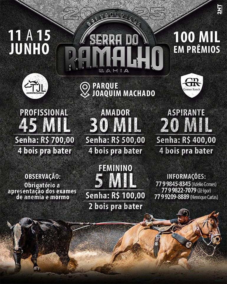 Vaquejada Parque Joaquim Machado em Serra do Ramalho 
