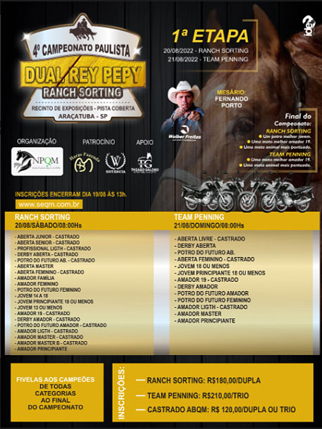 CAMPEONATO PAULISTA DE RANCH SORTING E TEAM PENING